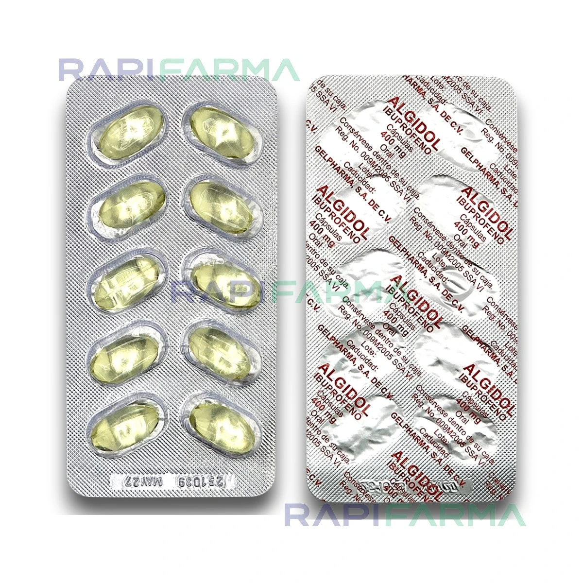 Ibuprofeno 400mg 10tab (Algidol) imagen 3