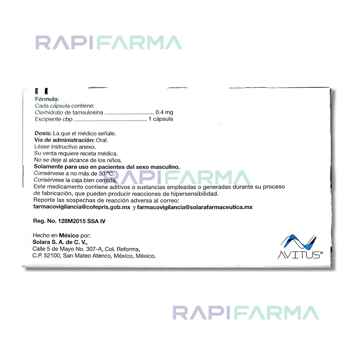 Alphalock (Tamsulosina) 0.4 mg imagen 2