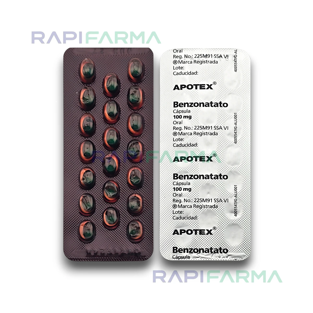 Benzonatato 100mg 20cap (Apotex) imagen 3