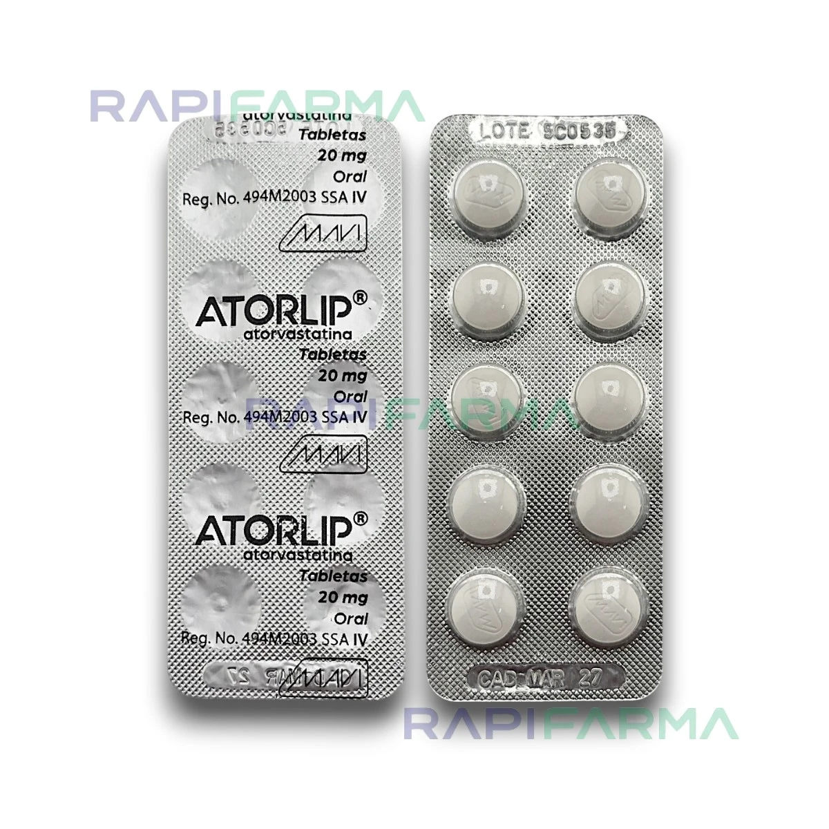 Atorvastatina 20mg 10tab (Atorlip) imagen 3