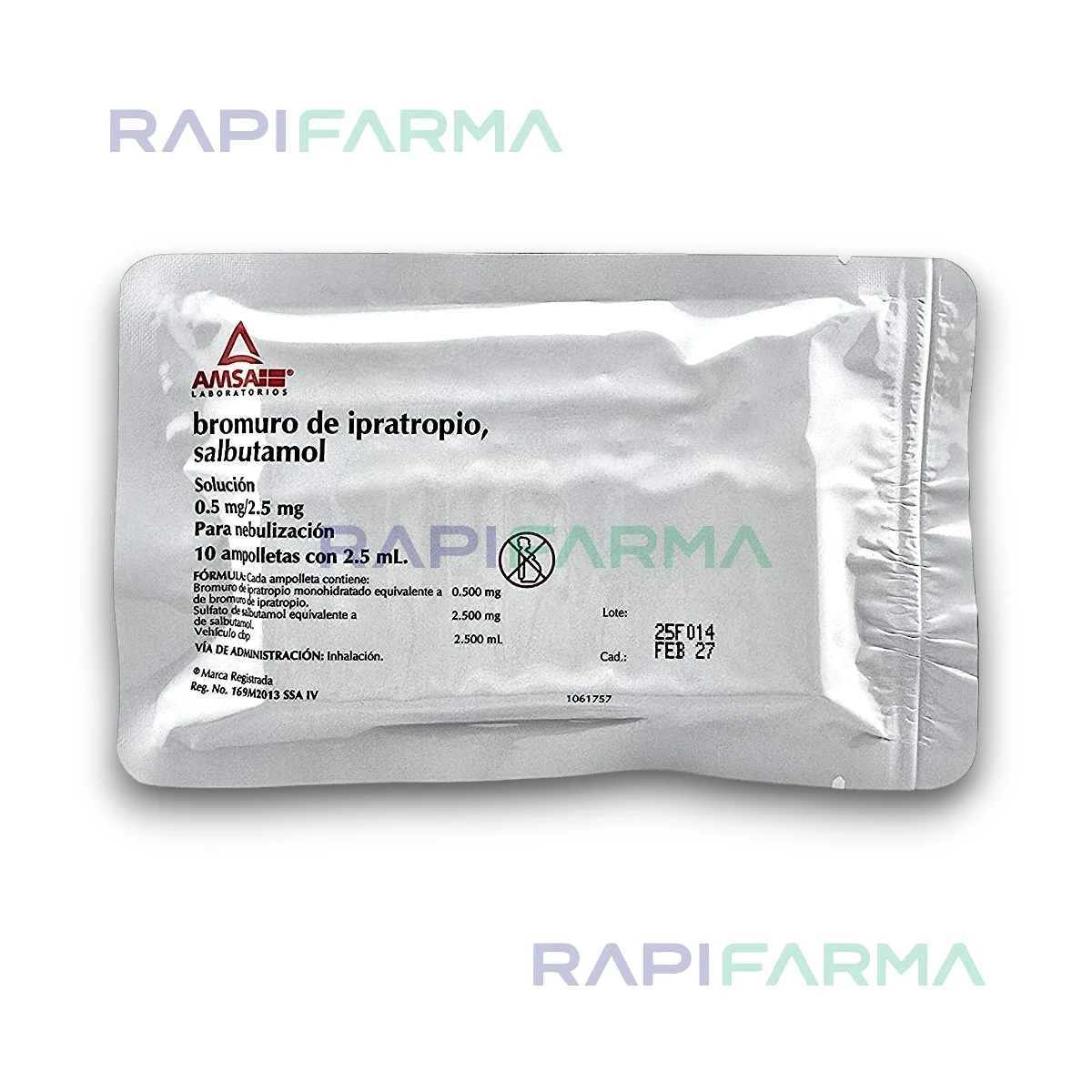 Bromuro de Ipratropio / Salbutamol 10amp Nebulizar imagen 4