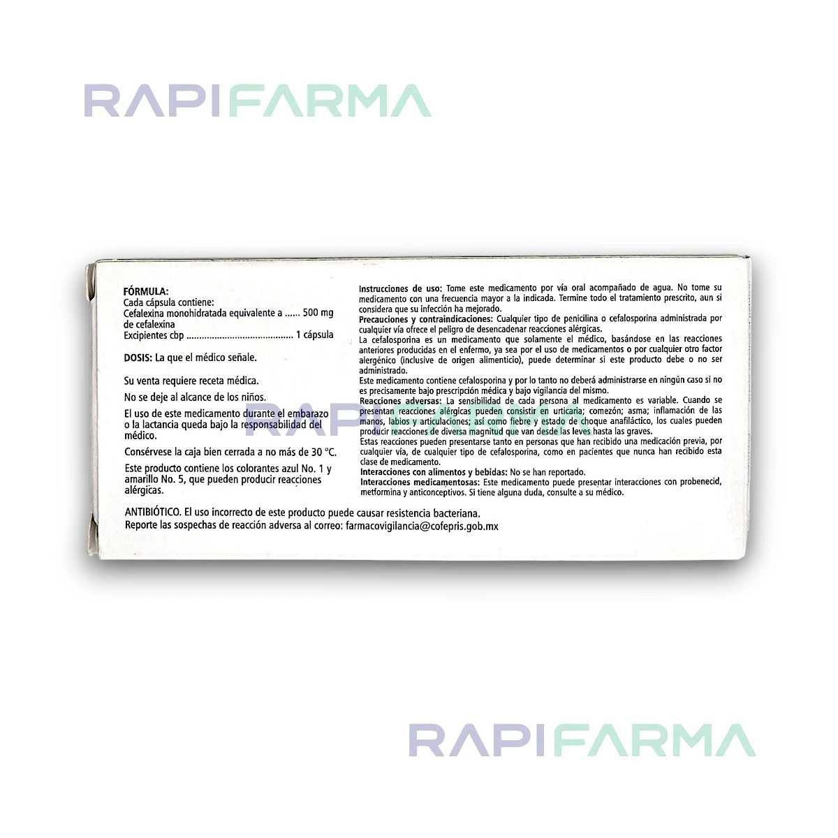 Cefalexina 500mg 12cap (Cefalver) imagen 2