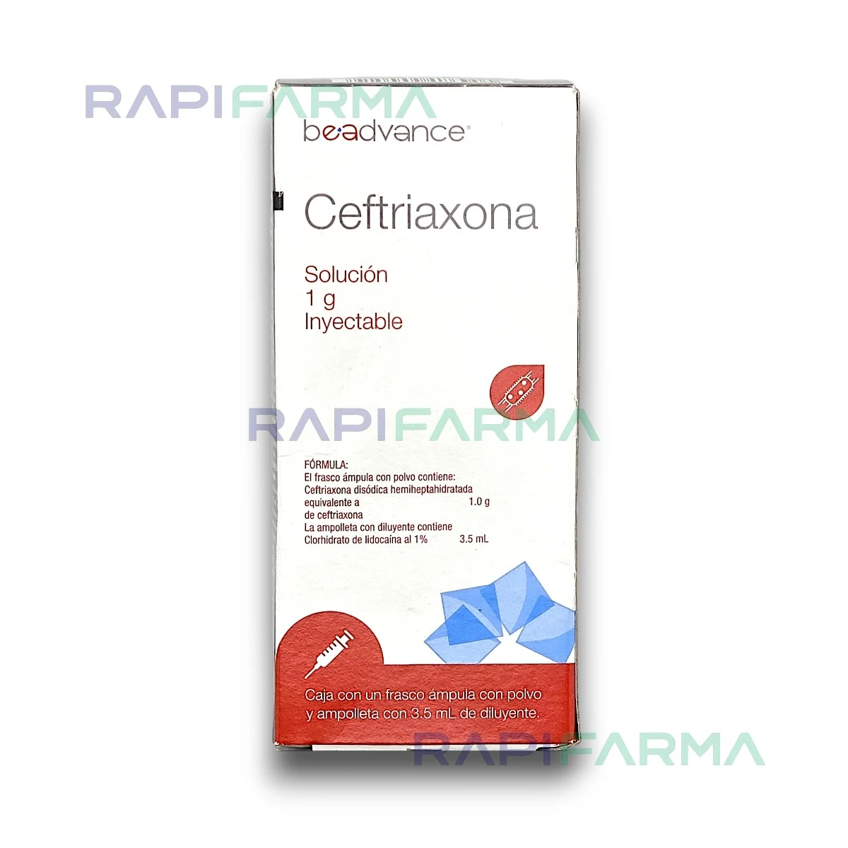 Ceftriaxona 1g iny (Rosefin Beadvance) imagen 2