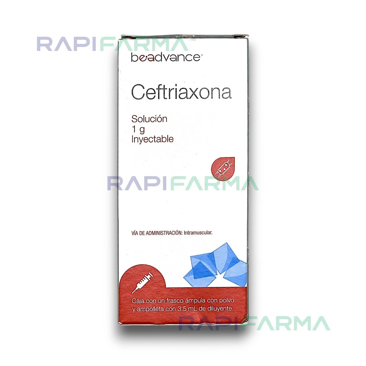 Ceftriaxona 1g iny (Rosefin Beadvance)