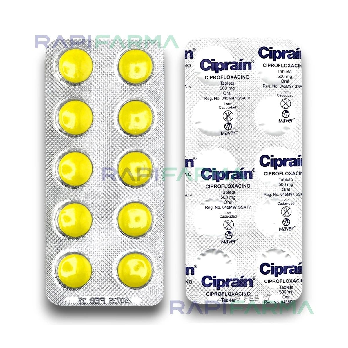 Ciprofloxacino 500mg 10tab (Cipraín) imagen 3