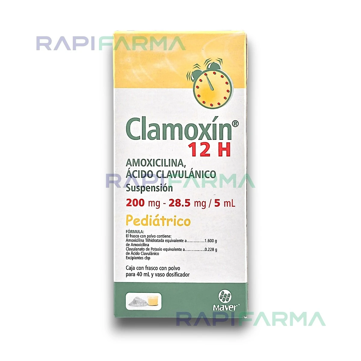 Amoxicilina Acido clavulánico suspensión (Clamoxín Pediátrico)