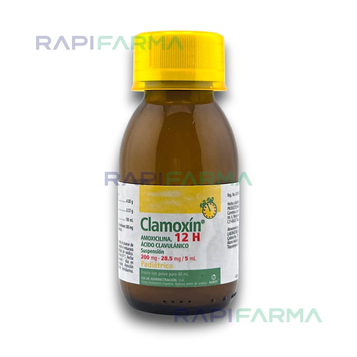 Amoxicilina Acido clavulánico suspensión (Clamoxín Pediátrico) imagen 3