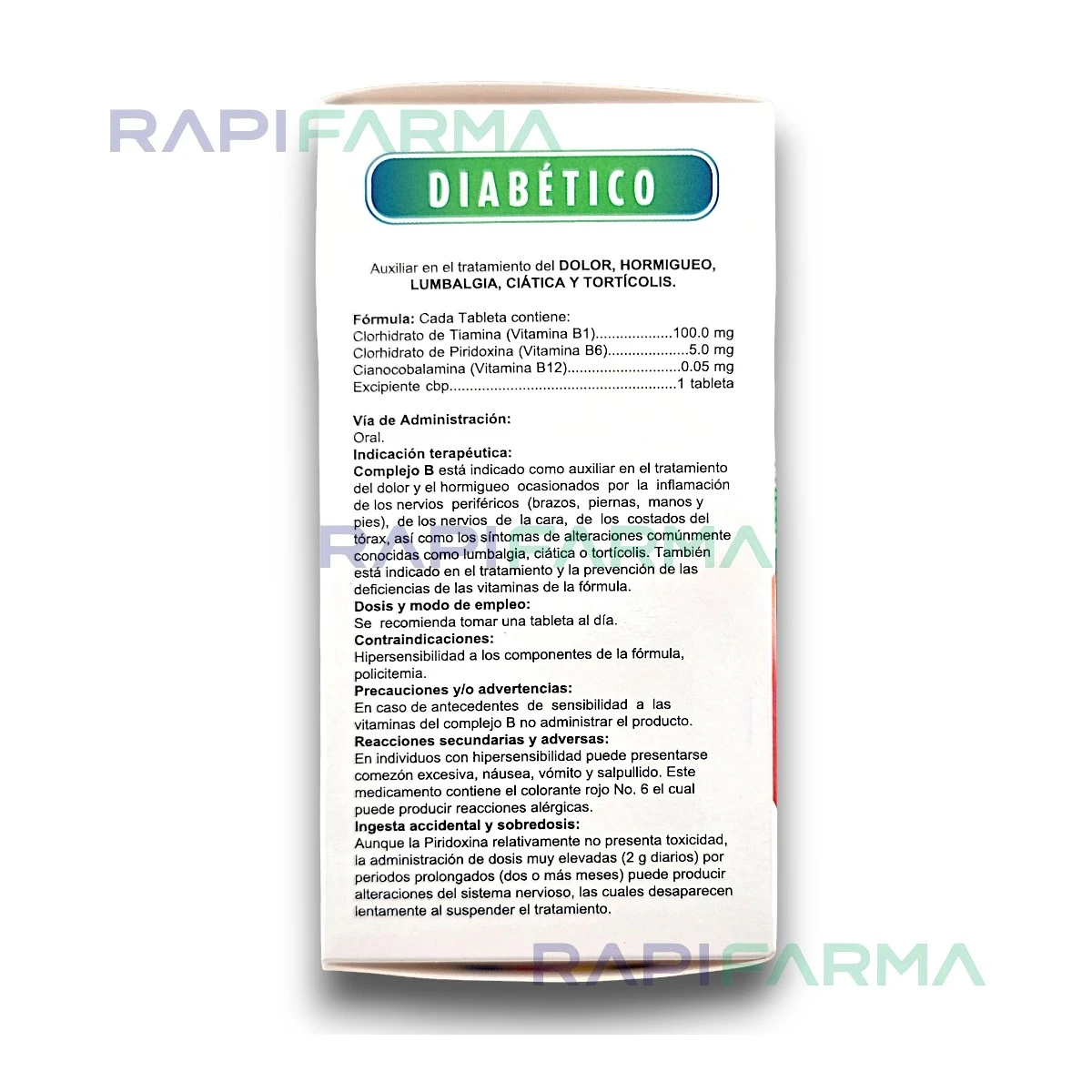Complejo B (B1 B6 B12) 30tab Diabético imagen 2