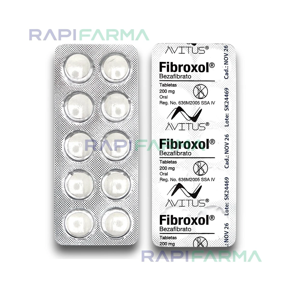 Bezafibrato 200mg 30tab (Fibroxol) imagen 3