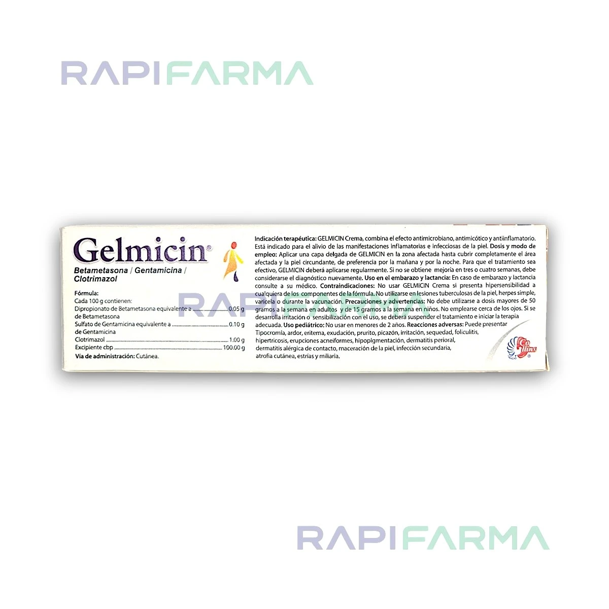 Betametasona, Gentamicina y Clotrimazol 40g(Gelmicin) imagen 2