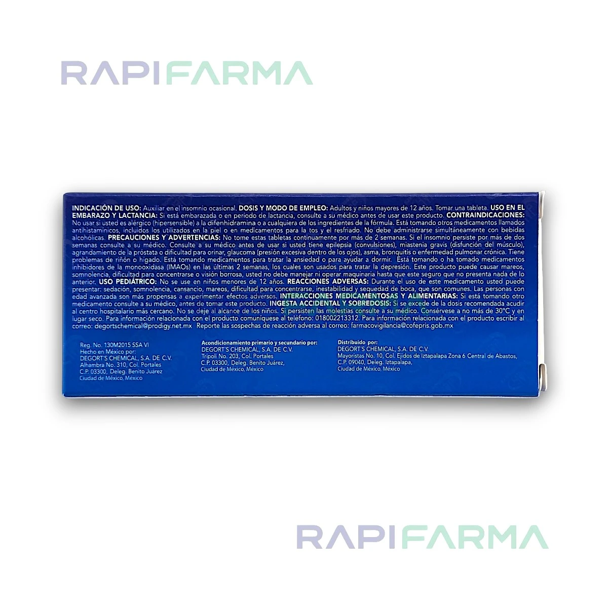Difenhidramina 50mg 8tab (Hidrigort Benadrilina) imagen 2