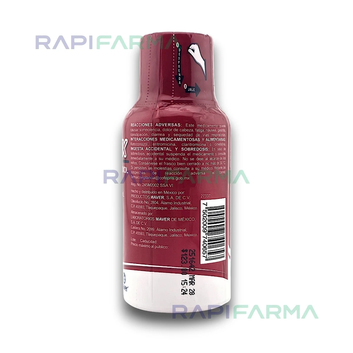Loratadina y Ambroxol 120ml (Laritol EX) imagen 2