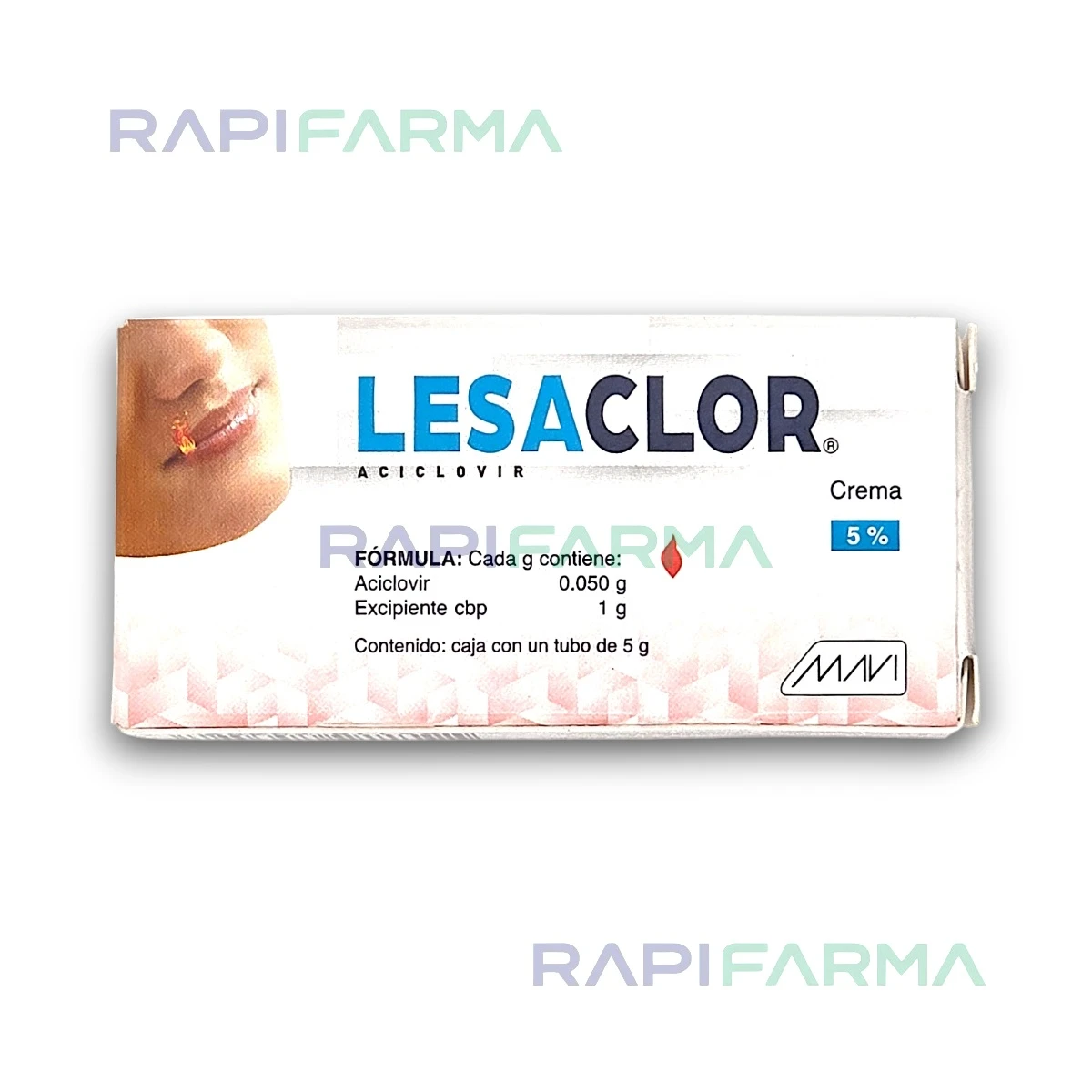 Aciclovir Crema 5% 5g (Lesaclor) imagen 2