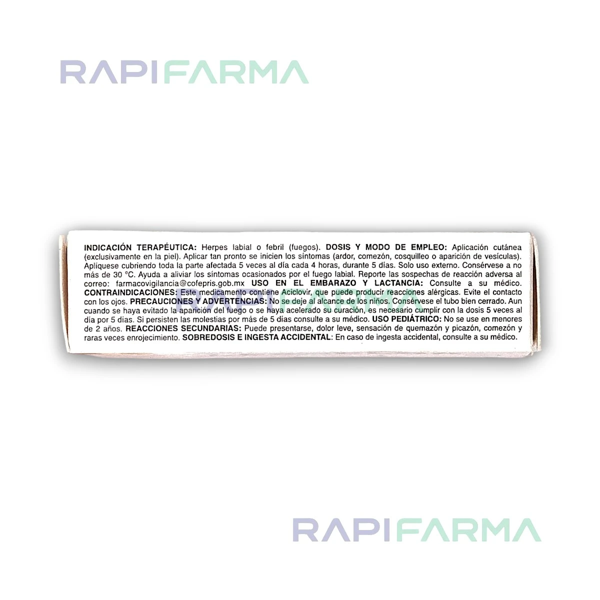 Aciclovir Crema 5% 5g (Lesaclor) imagen 3