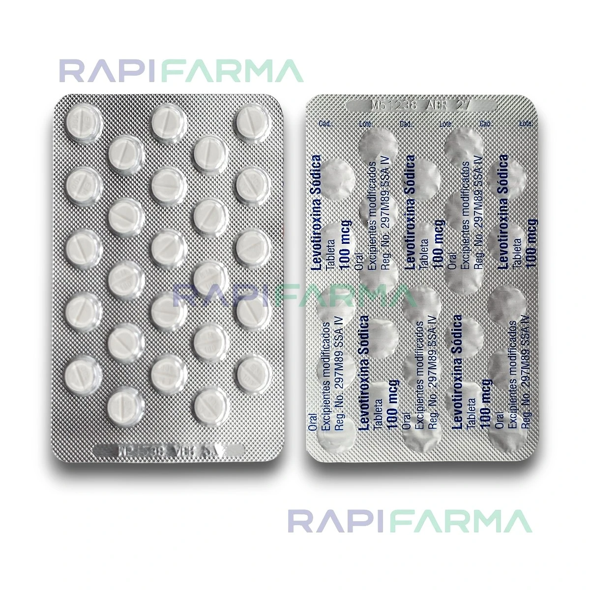 Levotiroxina Sódica 100mcg 100tab imagen 3