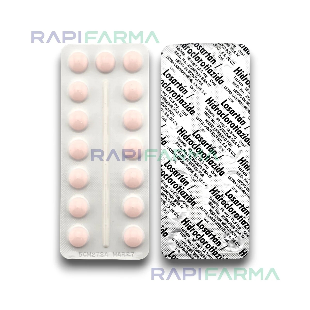 Losartán / Hidroclorotiazida 50 mg / 12.5 mg imagen 3