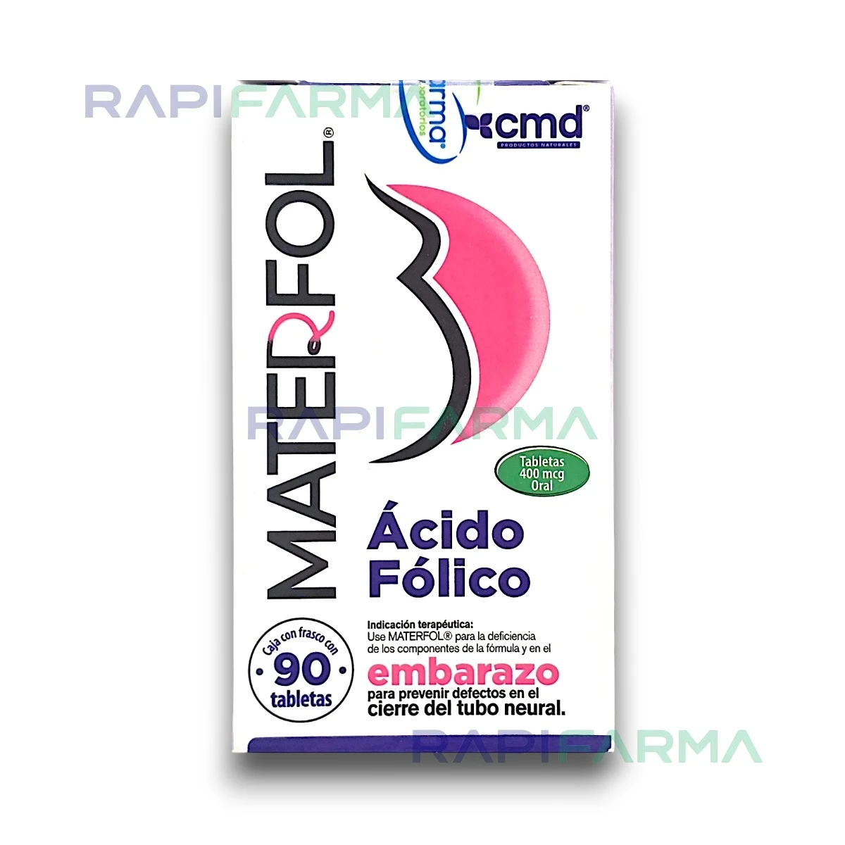 Ácido Fólico 400mcg 90tab (Materfol)