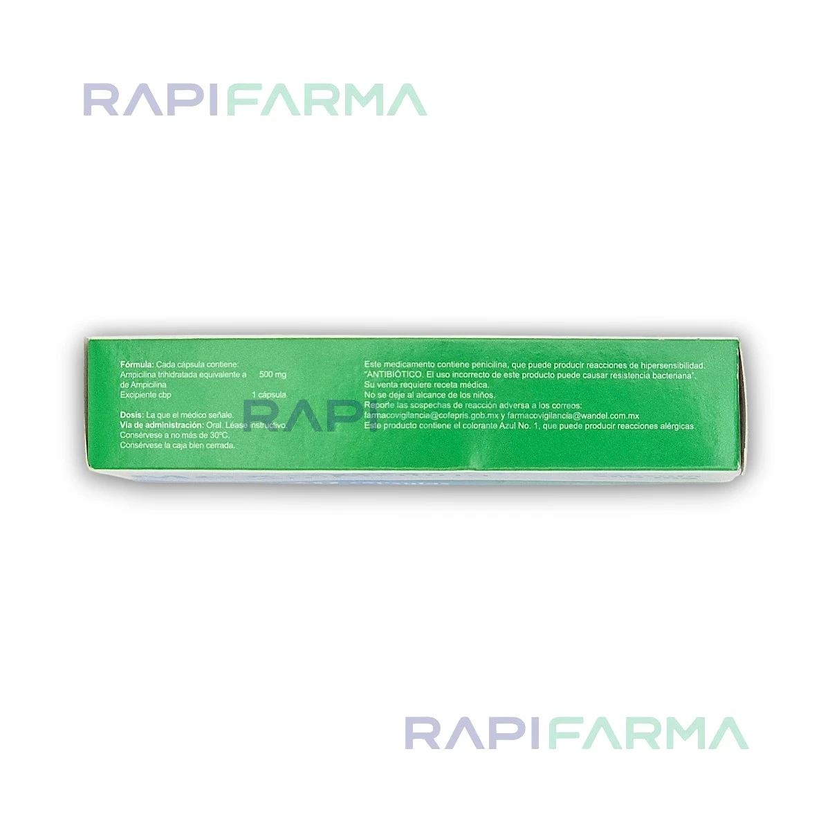 Ampicilina 500mg 20cap (Mexapin) imagen 3