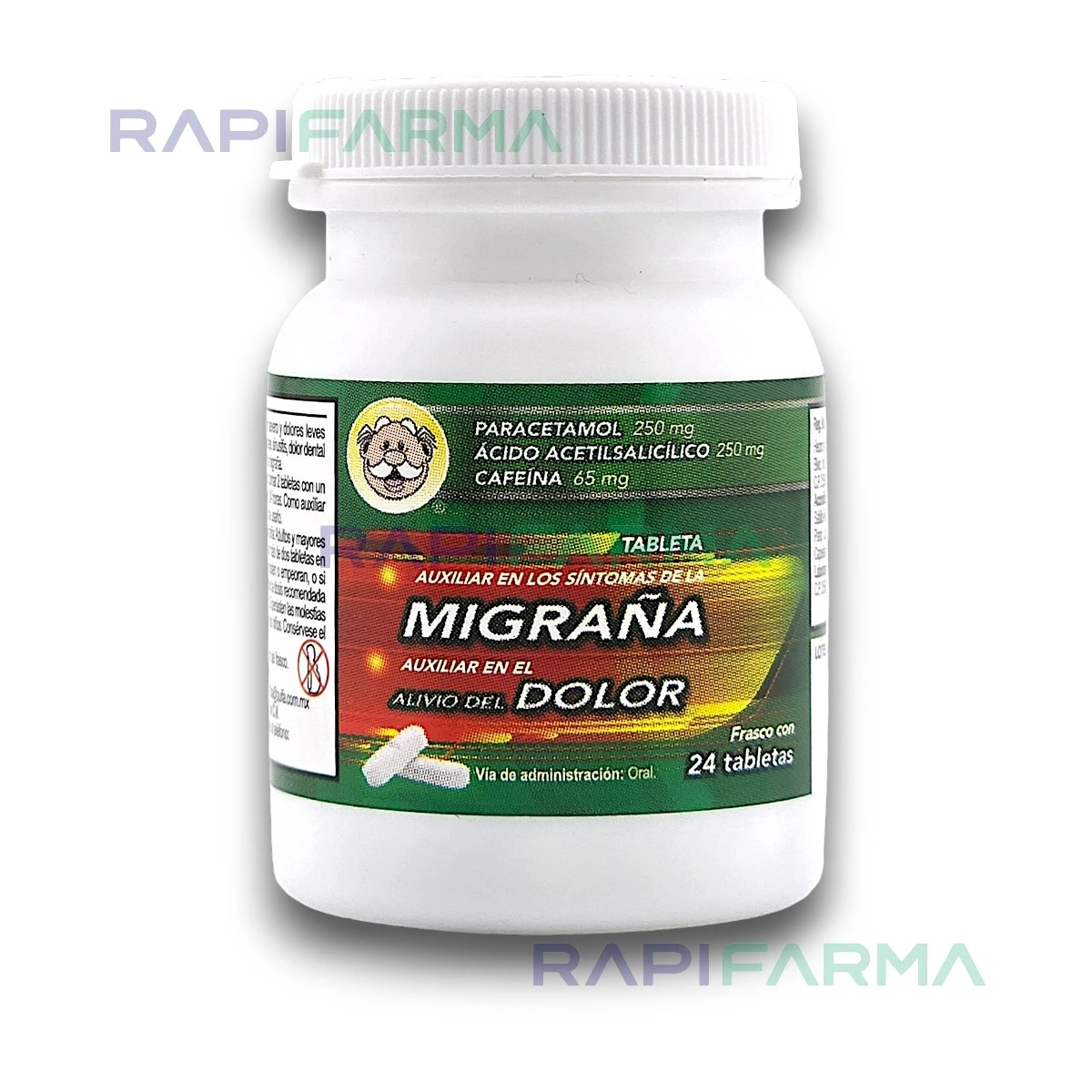 Tabletas para Migraña – Paracetamol, Ácido Acetilsalicílico y Cafeína (250 mg / 250 mg / 65 mg) imagen 3