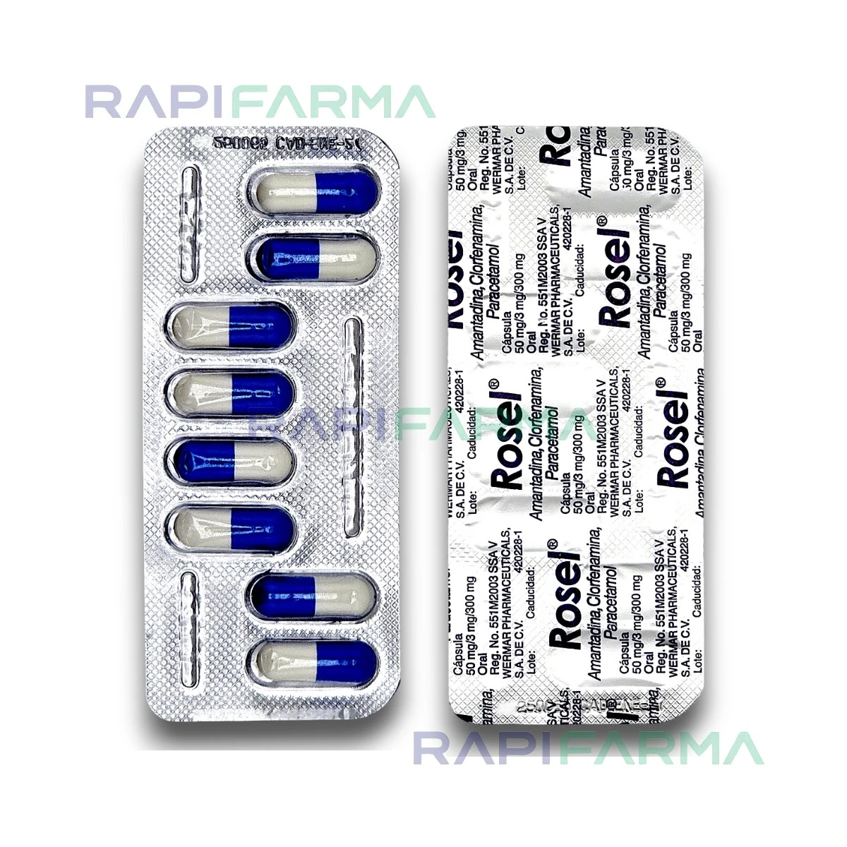 Amantadina /Clorfenamina/Paracetamol 24cap (Rosel) imagen 4