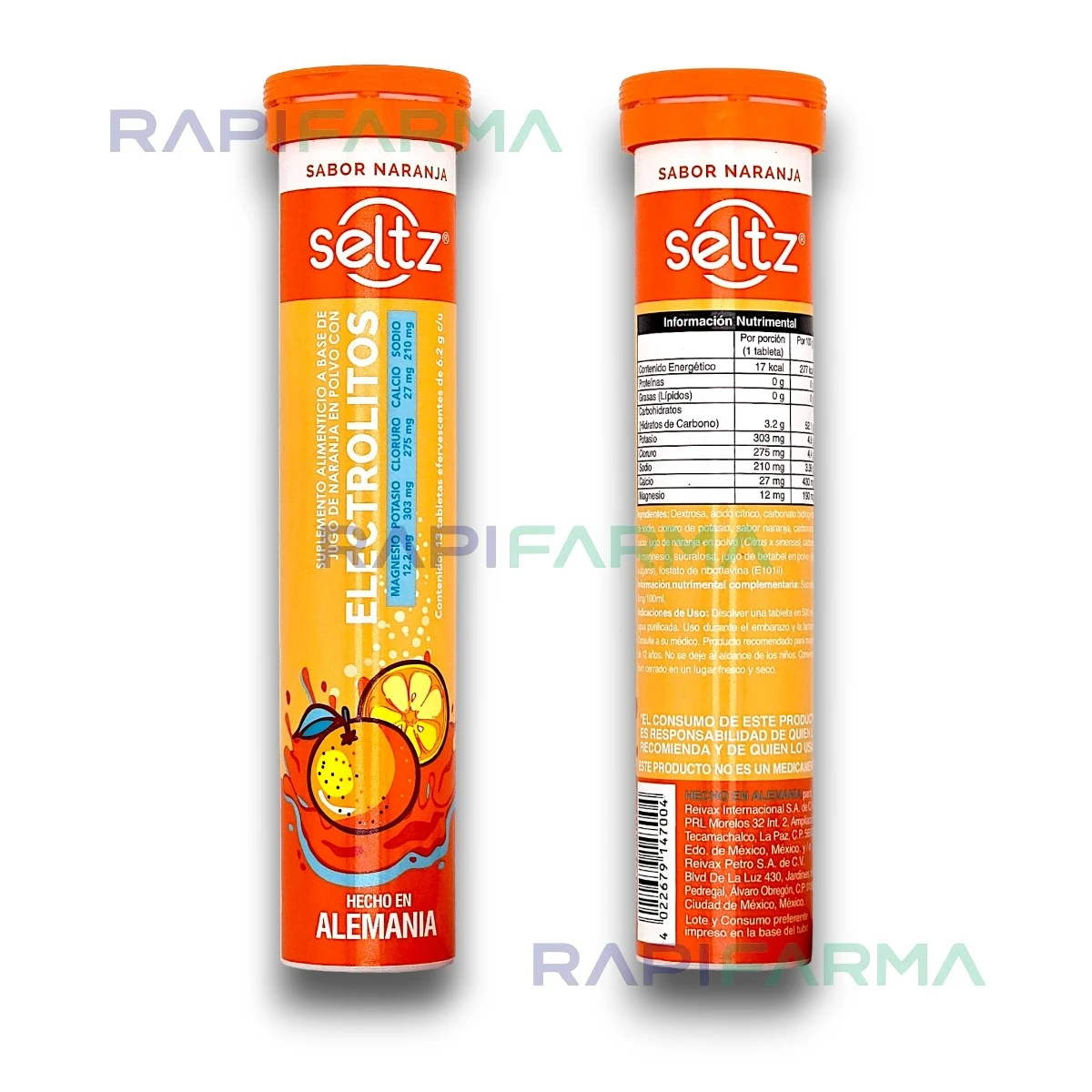 Electrolitos Sabor Naranja (sales de rehidratación)