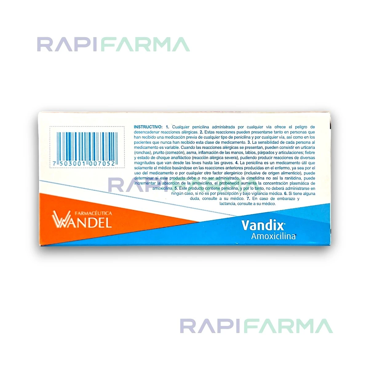 Amoxicilina 500mg 12cap (Vandix) imagen 2