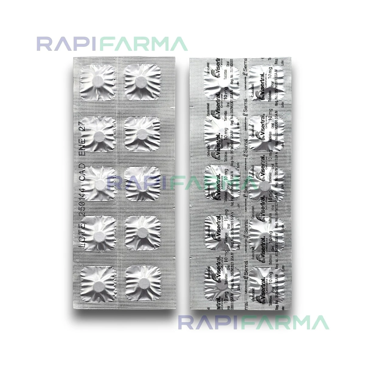 Cetirizina 10 mg 10tab (Visertral) imagen 3