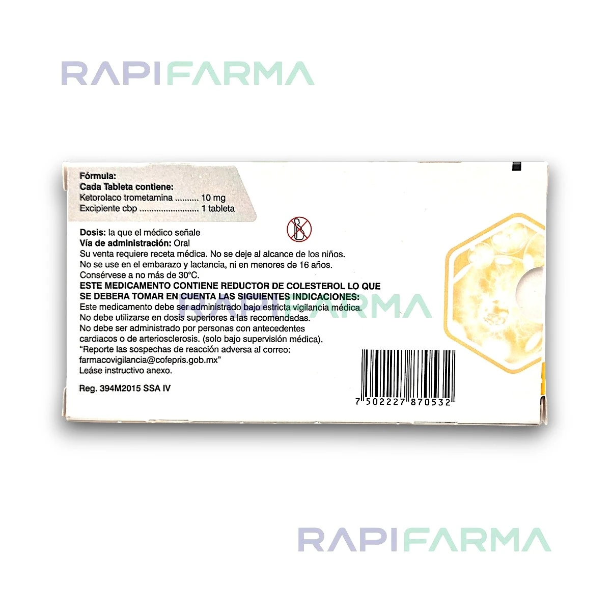 Ketorolaco 10mg 10tab (Voydol) imagen 2