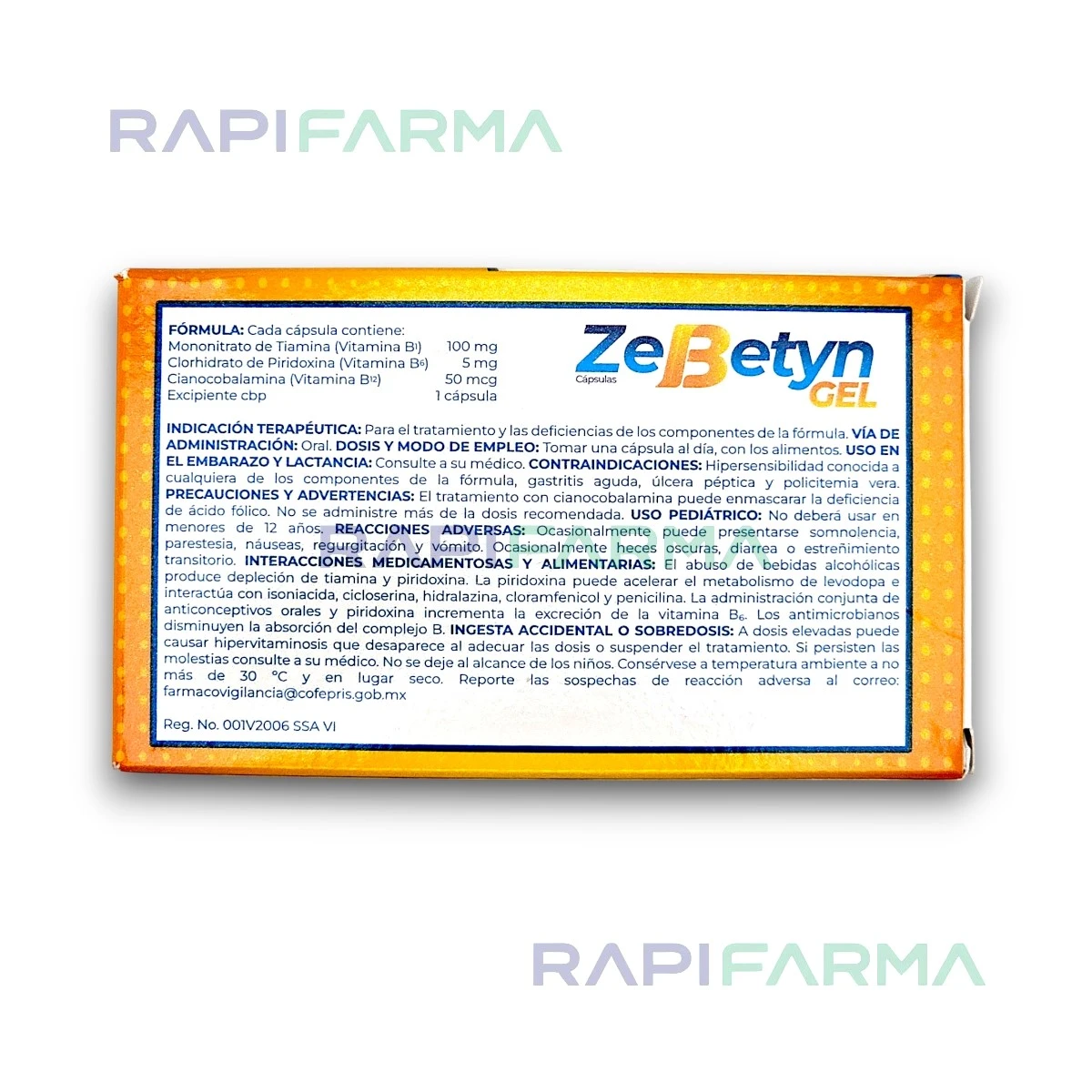 Complejo B (B1 B6 B12) 30tab (ZeBetyn) imagen 2