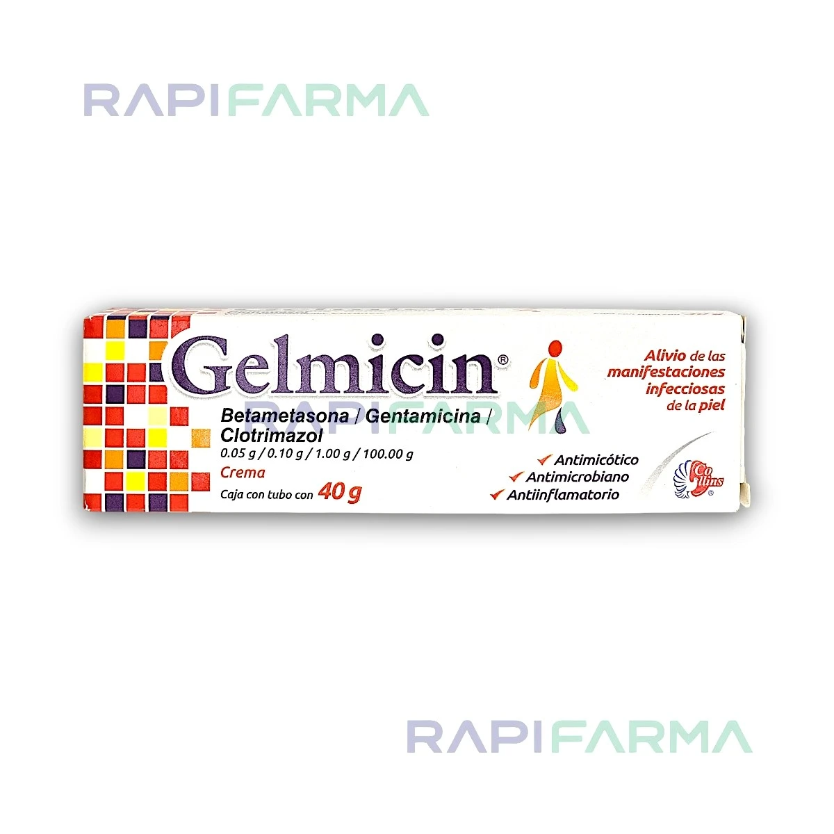 Betametasona, Gentamicina y Clotrimazol 40g(Gelmicin)
