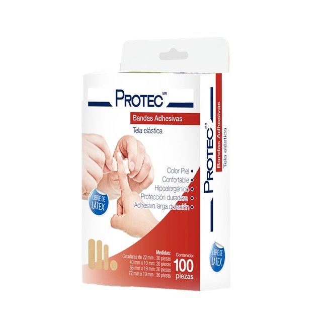 Bandas Adhesivas Protec (100 piezas)