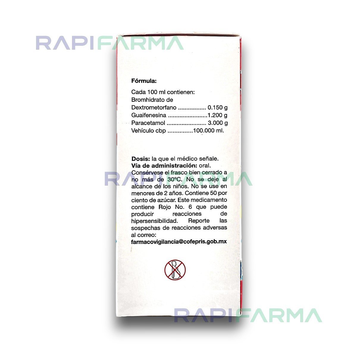 Dextrometorfano, Guaifenesina, Paracetamol 118ml (Tusilen Pediátrico) imagen 2